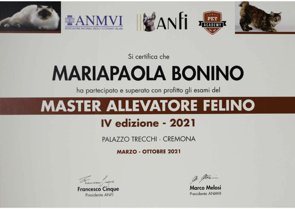 Master Allevatore Felino ANFI